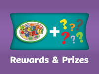 Illustration of embroidered patch with link to information page about program rewards and prizes.